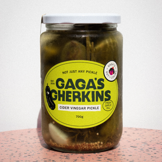 Gaga's Gherkins | Cider Vinegar Pickle Box of 6