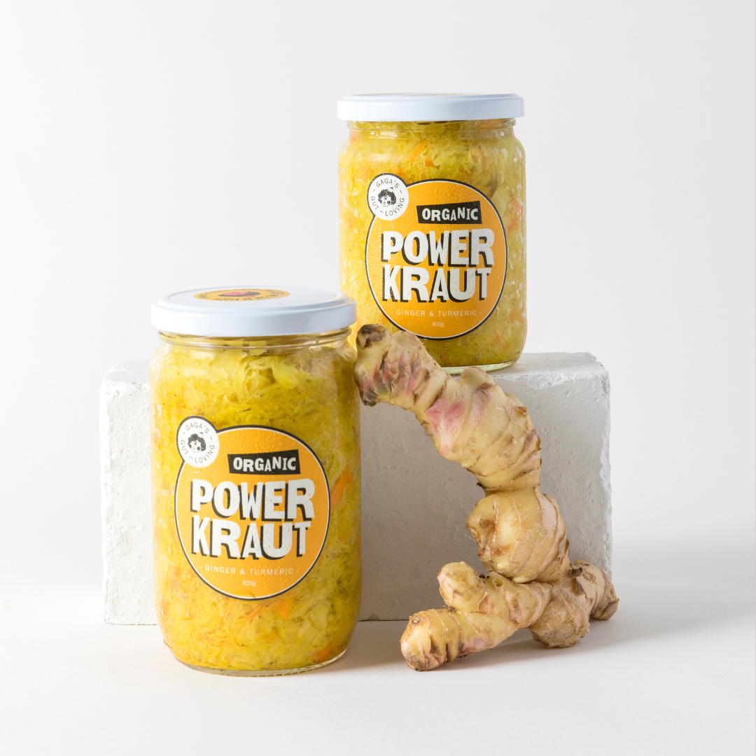 Powerkraut Ginger Turmeric Sauerkraut | Box of 6