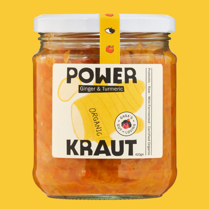 Powerkraut Ginger Turmeric Sauerkraut | Box of 6